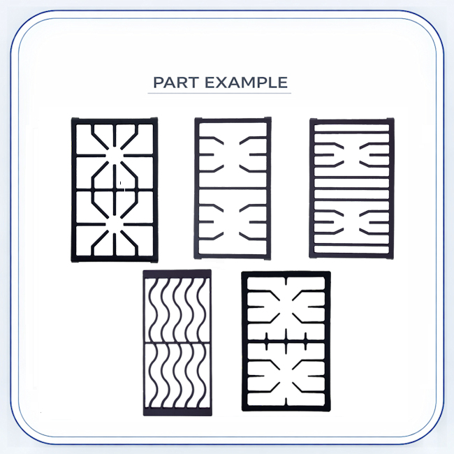 Wolf Burner Grate Cast Iron Black