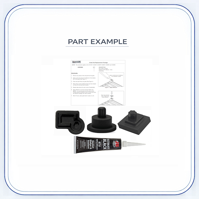 Wolf Grate Pad Pads Kit Adhesive