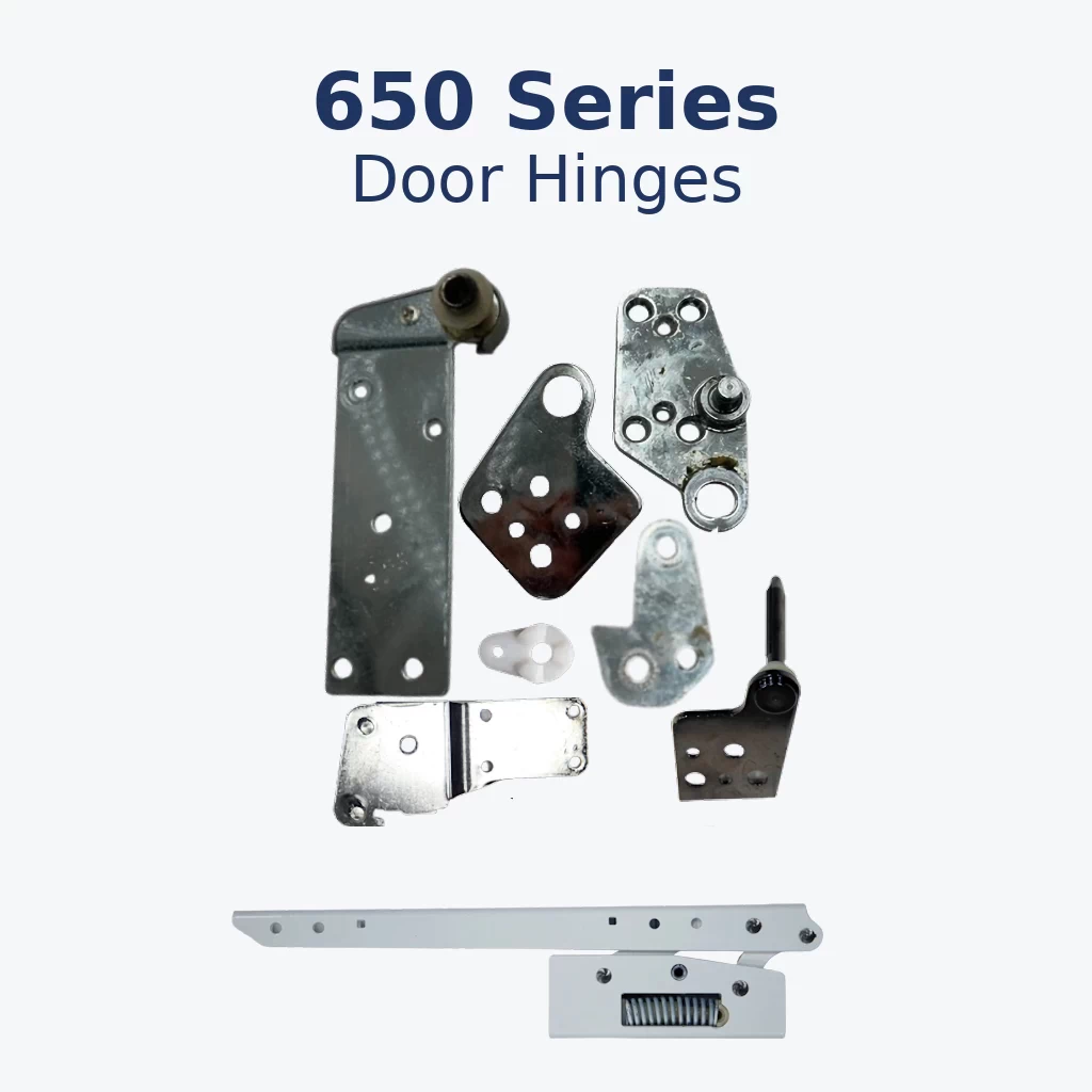 Sub-Zero 650 door hinge and cabinet hardware parts