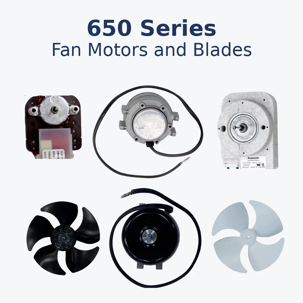 Sub-Zero 650 fan motors evaporator condenser and blade parts
