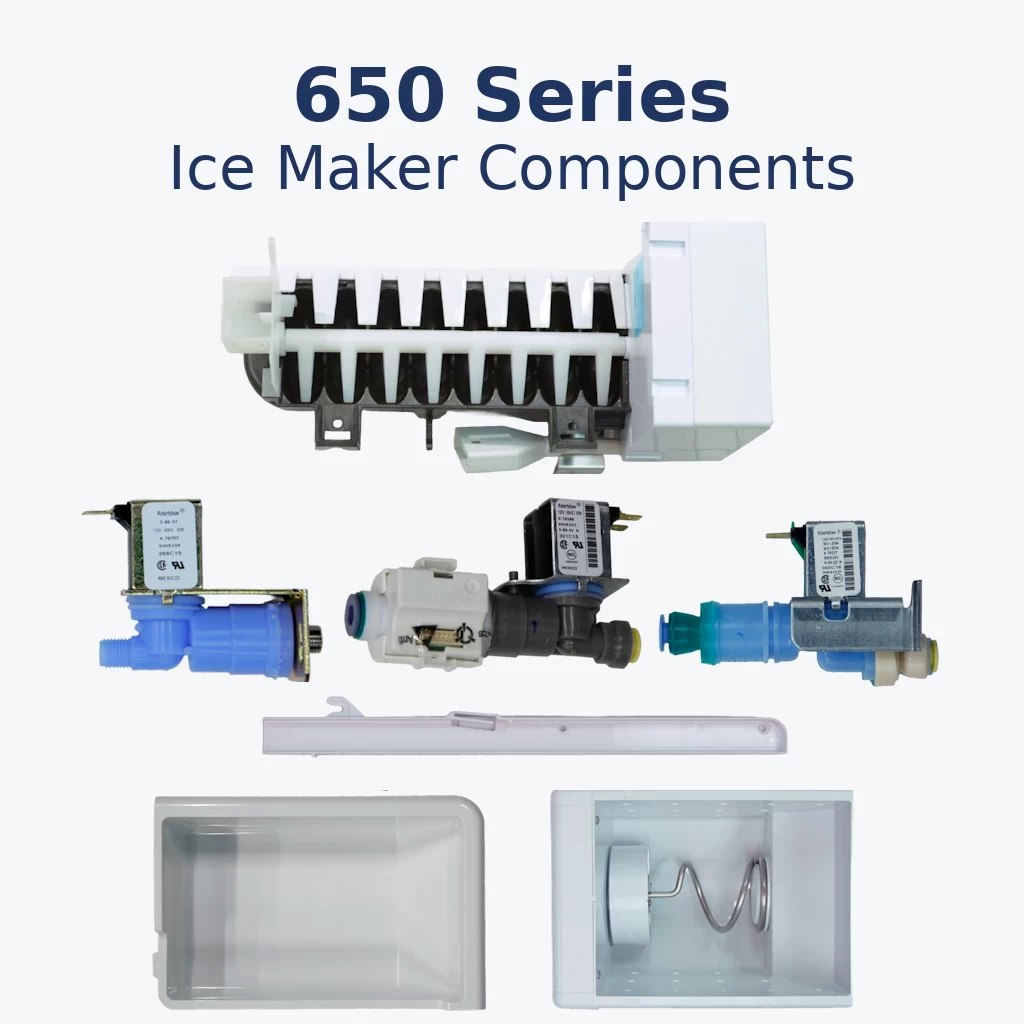Sub-Zero 650 ice maker components and water valve parts