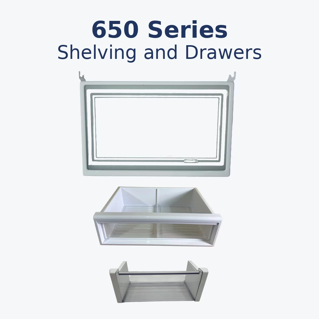 Sub-Zero 650 shelves drawers bins and interior storage parts